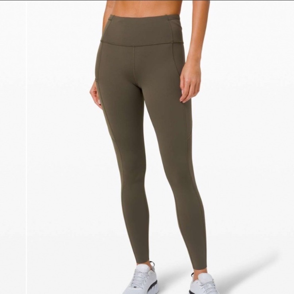Lululemon Fast and Free Tight 28" Dark‎ Olive 2